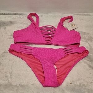 Tinibikini Swimwear Bikini Size: XS Pink